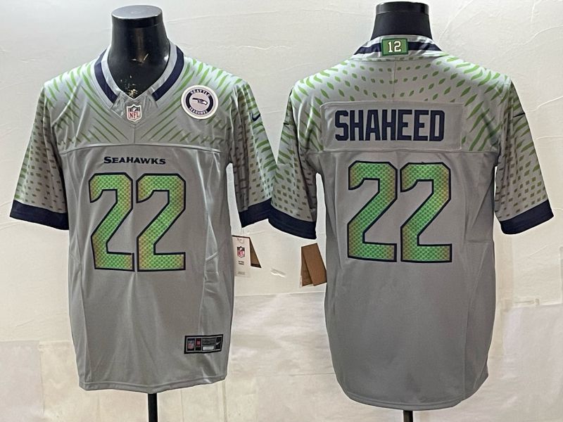 Men Seattle Seahawks #22 Shaheed Grey 5th generations 2026 Nike Limited NFL Jersey style 04->women nfl jersey->Women Jersey